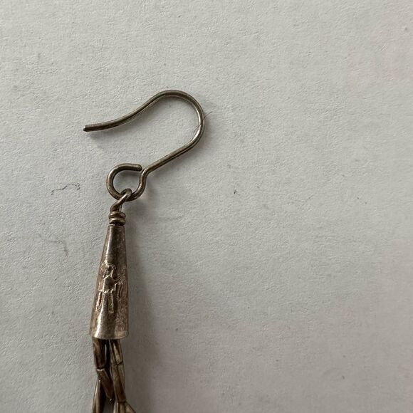 Vintage Sterling And Chunk Turquoise Earrings - Picture 4 of 6